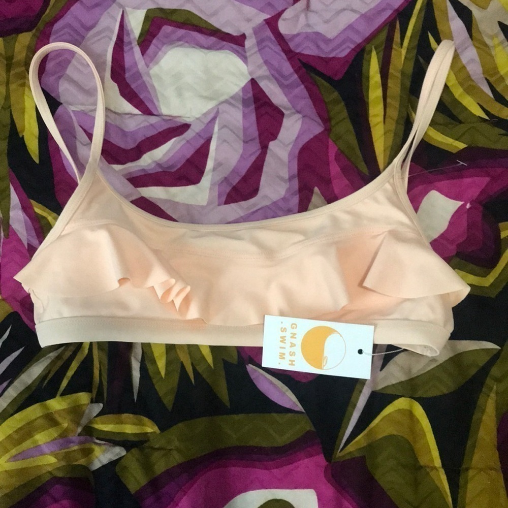 GNASH ROSE Frilla Crop-swim top - Picture 2 of 4